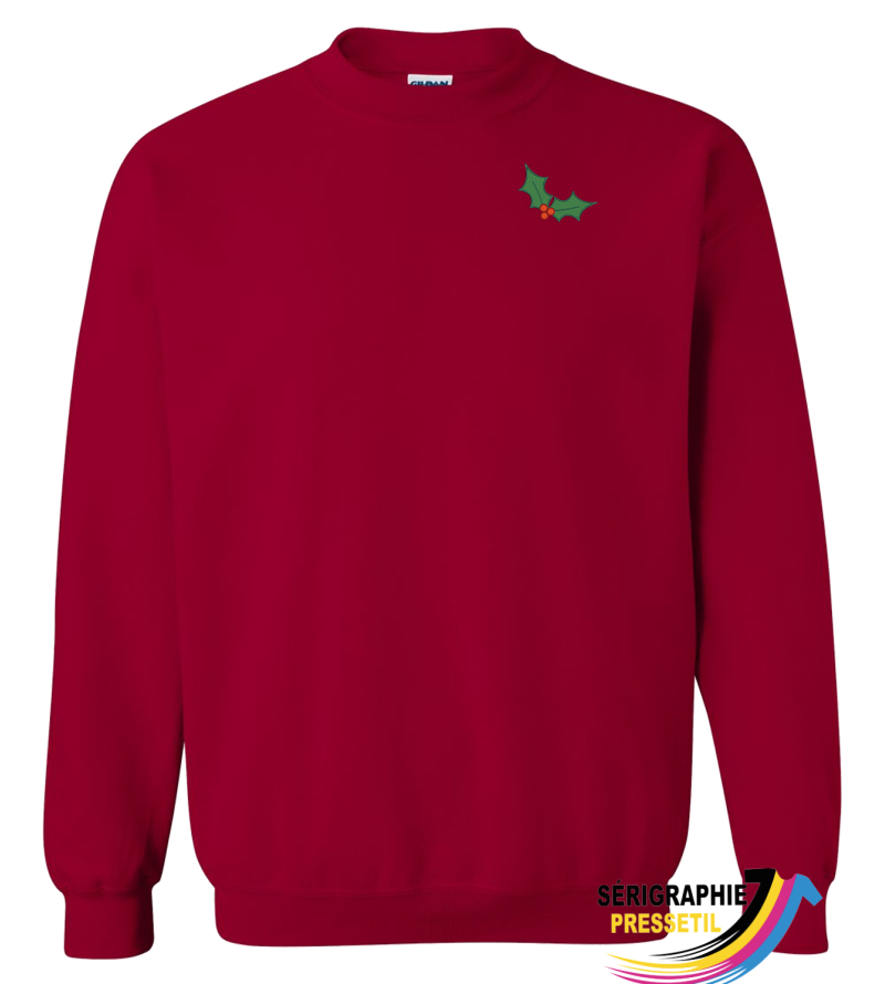 crewneck de Noël – feuille de gui