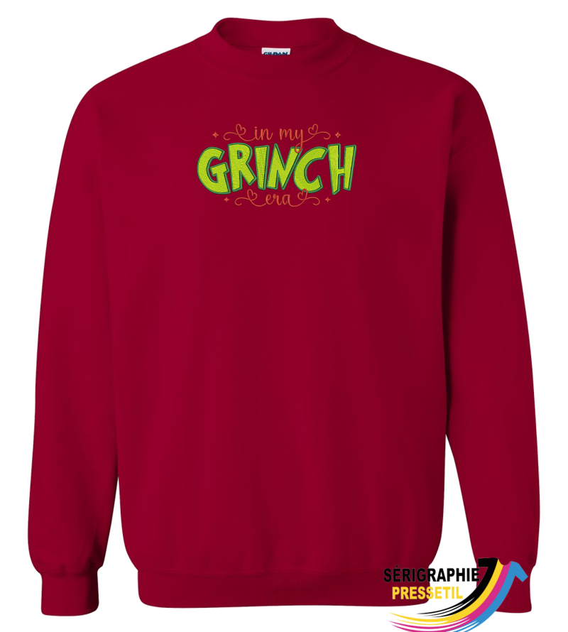 crewneck de Noël – "In my grinchy era"