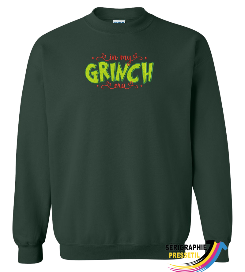 crewneck de Noël – "In my grinchy era"