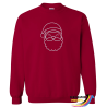 Embroidered Christmas Crewneck – Santa Silhouette Classic