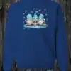 Crewneck bleu royal Gnome de noël bleu