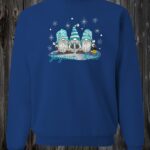 Crewneck bleu royal Gnome de noël bleu