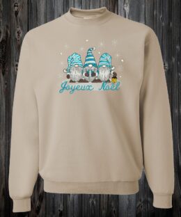 Crewneck trois Gnome de noël bleu