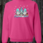 Crewneck rose foncé Gnome de noël bleu