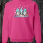Crewneck rose foncé Gnome de noël bleu