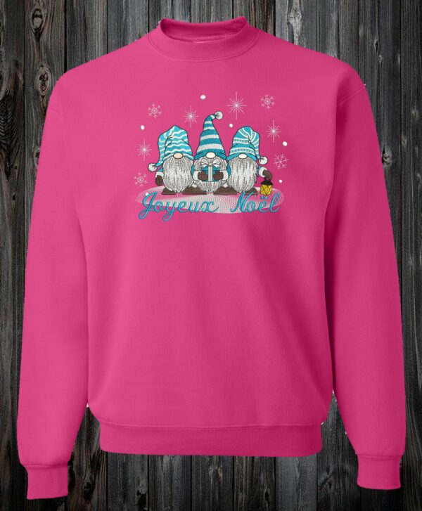 Crewneck rose foncé Gnome de noël bleu