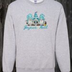 Crewneck gris cendréGnome de noël bleu