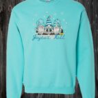 Crewneck turquoise Gnome de noël bleu