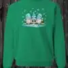 Crewneck vert Gnome de noël bleu