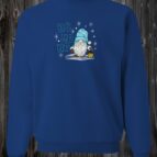 Crewneck Gnome bleu HO HO HO