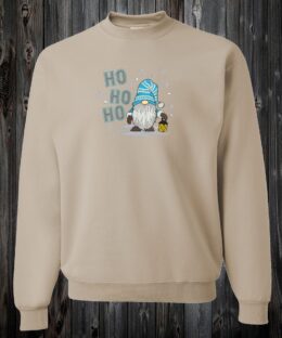 Crewneck Gnome bleu HO HO HO