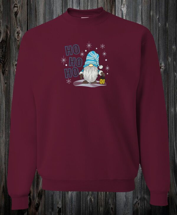 Crewneck Gnome bleu HO HO HO