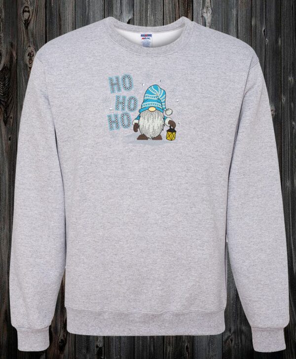 Crewneck Gnome bleu HO HO HO