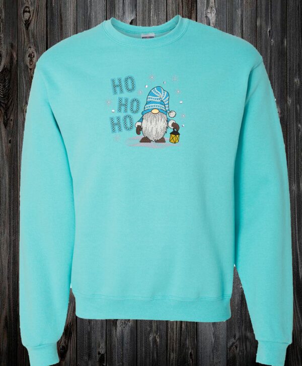 Crewneck Gnome bleu HO HO HO