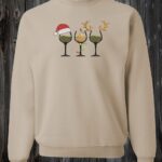 Crewneck 3 coupes de vin de noël