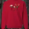 Crewneck 3 coupes de vin de noël