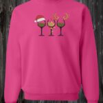 Crewneck 3 coupes de vin de noël