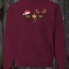 Crewneck 3 coupes de vin de noël