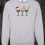 Crewneck 3 coupes de vin de noël