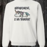 Crewneck licorne je suis drama