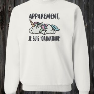 Crewneck licorne je suis drama