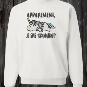Crewneck licorne je suis drama